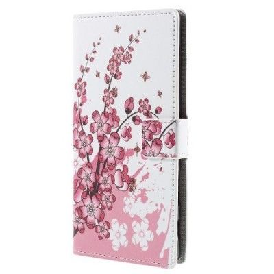 Plånboksfodral till Sony Xperia Z5 Premium - Rosa Blommor
