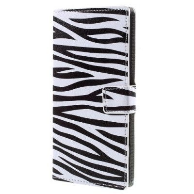 Plånboksfodral till Sony Xperia Z5 Premium - Zebra