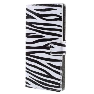 Plånboksfodral till Sony Xperia Z5 Premium - Zebra