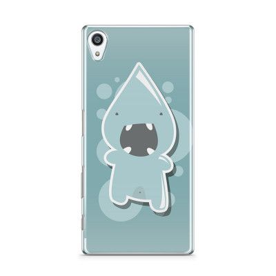 Skal till Sony Xperia Z5 Premium - Argt Bubbelmonster - Blå