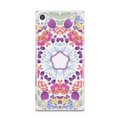 Skal till Sony Xperia Z5 Premium - Blommor Hexagon
