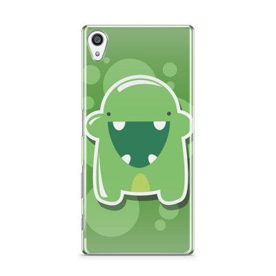 Skal till Sony Xperia Z5 Premium - Bubbelmonster - Grön