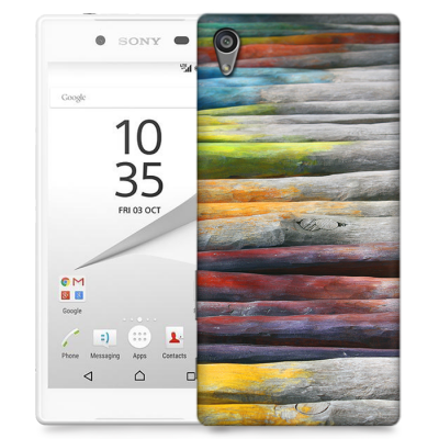 Skal till Sony Xperia Z5 Premium - Färgade stockar