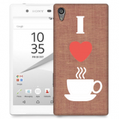 Skal till Sony Xperia Z5 Premium - I love coffe - Brun