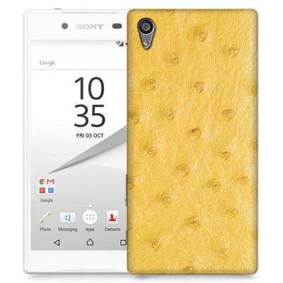 Skal till Sony Xperia Z5 Premium - Knottrig - Gul