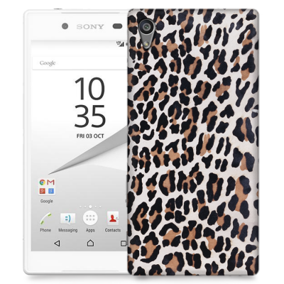 Skal till Sony Xperia Z5 Premium - Leopard oljefärg