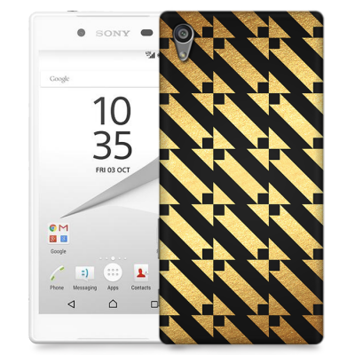 Skal till Sony Xperia Z5 Premium - Mönster - Guld/Svart