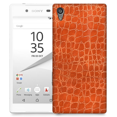 Skal till Sony Xperia Z5 Premium - Mönster - Orange