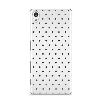 Skal till Sony Xperia Z5 Premium - Polka - Vit