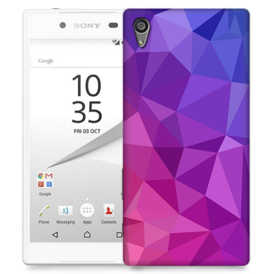 Skal till Sony Xperia Z5 Premium - Polygon - Lila