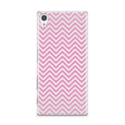 Skal till Sony Xperia Z5 Premium - Ränder - Röd/Rosa