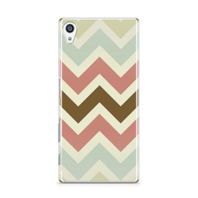 Skal till Sony Xperia Z5 Premium - Retro ränder - Brun