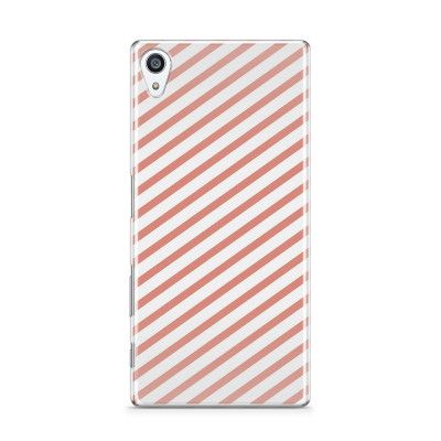 Skal till Sony Xperia Z5 Premium - Retro ränder - Persika