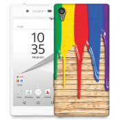 Skal till Sony Xperia Z5 Premium - Rinnande färg - Trä