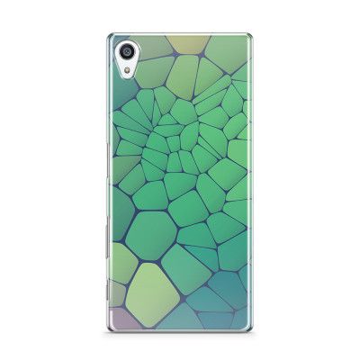 Skal till Sony Xperia Z5 Premium - Skifferstenar - Grön