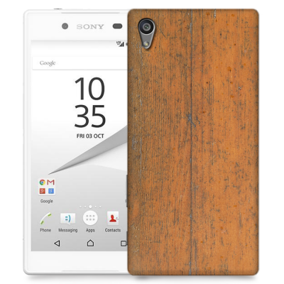 Skal till Sony Xperia Z5 Premium - Slitet trä