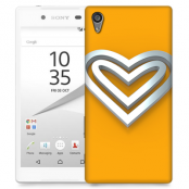 Skal till Sony Xperia Z5 Premium - Steel heart - Orange