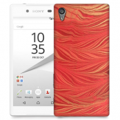 Skal till Sony Xperia Z5 Premium - Vågor - Röd/Orange