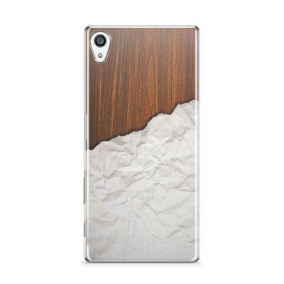 Skal till Sony Xperia Z5 Premium - Wooden Crumbled Paper B
