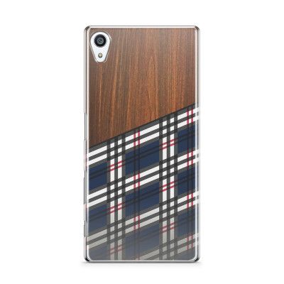Skal till Sony Xperia Z5 Premium - Wooden Scottish Tartan B