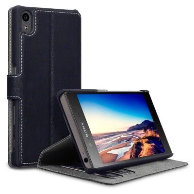 Slimmat Plånboksfodral till Sony Xperia Z5 Premium - Svart