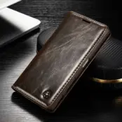 Caseme Oil Wax Plånboksfodral till Sony Xperia Z5 - Brun