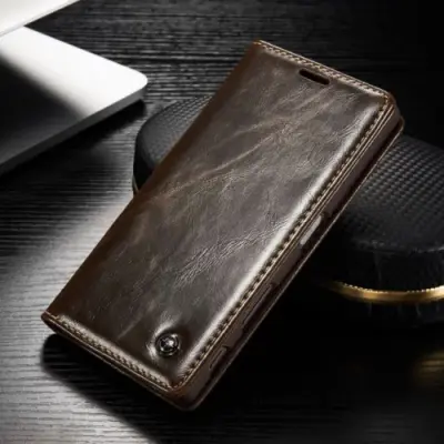 Caseme Oil Wax Plånboksfodral till Sony Xperia Z5 - Brun