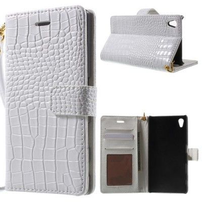 Croco Plånboksfodral till Sony Xperia Z5 - Vit