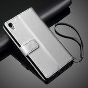 Plånboksfodral läder till Sony Xperia Z5 - Vit