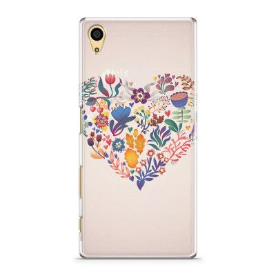 Skal till Sony Xperia Z5 - Blommigt hjärta