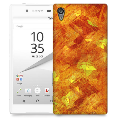 Skal till Sony Xperia Z5 - Borstat - Röd/Orange
