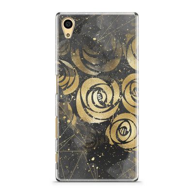 Skal till Sony Xperia Z5 - Gold flowers
