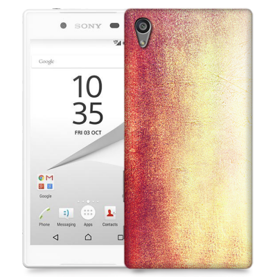 Skal till Sony Xperia Z5 - Grunge texture - Röd