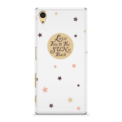 Skal till Sony Xperia Z5 - Love you to the moon and back - Beige