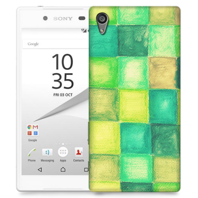 Skal till Sony Xperia Z5 - Målning - Rutor