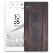 Skal till Sony Xperia Z5 - Mörkbetsat trä