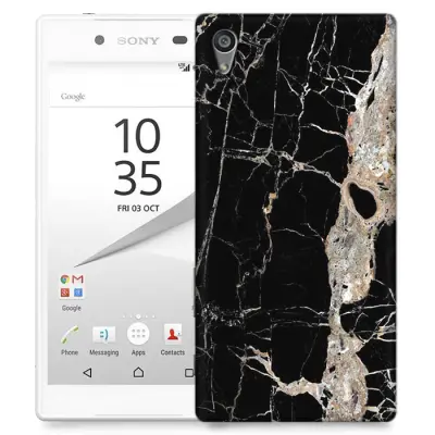 Skal till Sony Xperia Z5 - Marble - Svart