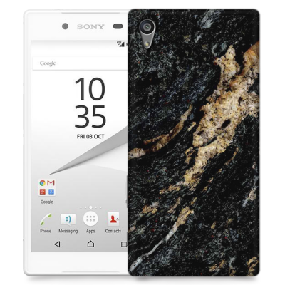 Skal till Sony Xperia Z5 - Marble - Svart