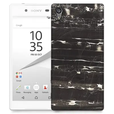 Skal till Sony Xperia Z5 - Marble - Svart