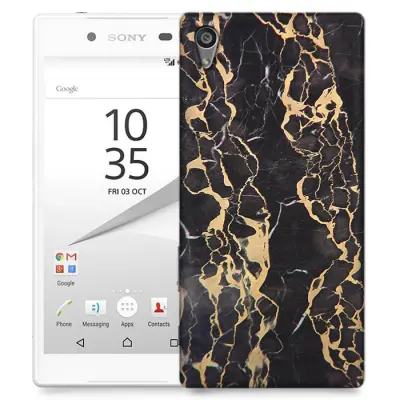 Skal till Sony Xperia Z5 - Marble - Svart