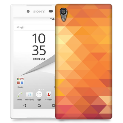 Skal till Sony Xperia Z5 - Polygon - Orange