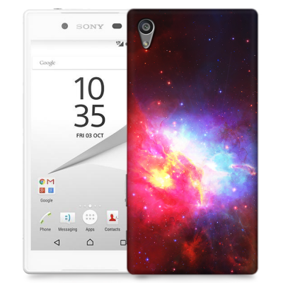 Skal till Sony Xperia Z5 - Rymden - Svart/Rosa