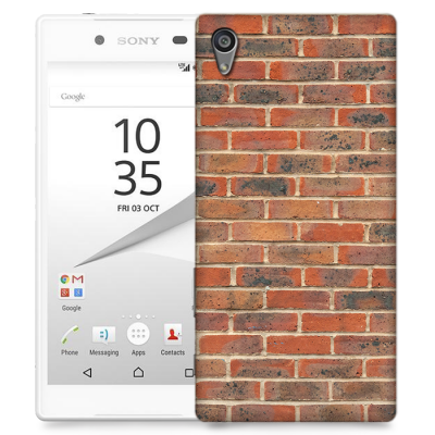 Skal till Sony Xperia Z5 - Tegel - Röd