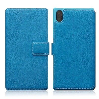 Slimmat Plånboksfodral till Sony Xperia Z5 - Blå