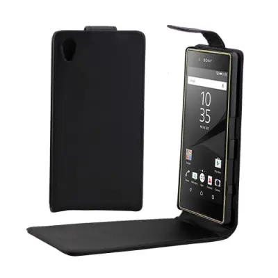 Vertical Flip fodral till Sony Xperia Z5 - Svart
