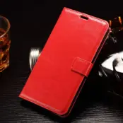 Crazy Horse Plånboksfodral till LG G4 Stylus - Röd