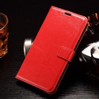 Crazy Horse Plånboksfodral till LG G4 Stylus - Röd