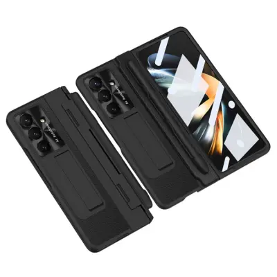 Galaxy Z Fold7 Mobilskal Kickstand med Stylus - Svart