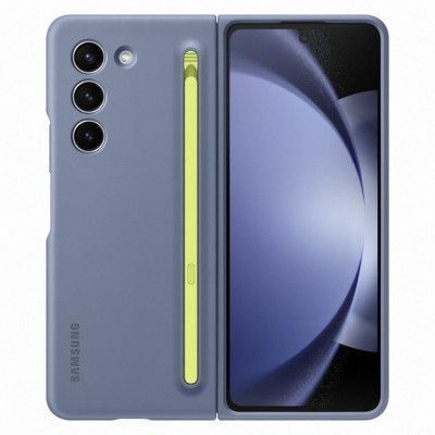 Samsung Galaxy Z Fold 5 Mobilskal Silikon med Stylus - Blå