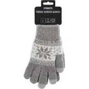 Fingervantar för touchskärmar, storlek L, grå